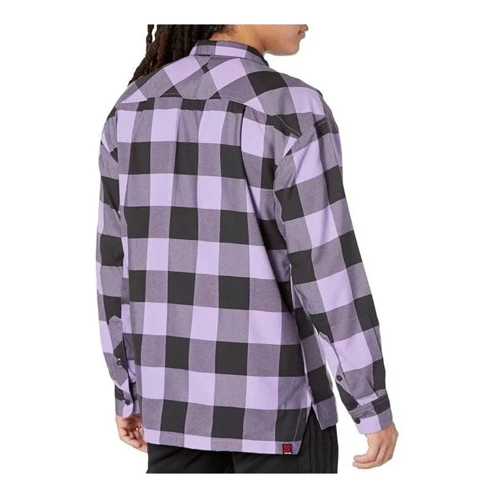 Adidas 5.10 Five Ten Flannel Plaid Shirt Purple/Black‎ HS8914 Size Medium NWT